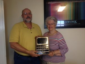 CCJ honors Carolyn Brockman with the 2016 Volunteer of the Year award. It is her second.